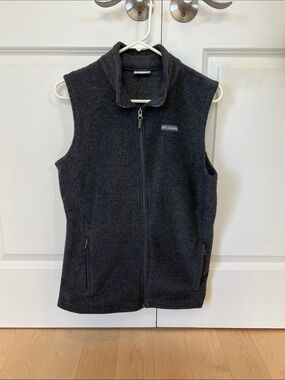 Boys Columbia Charcoal Gray Fleece Vest - Zip Front, Size XL